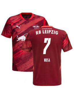 Moški Nogometna dresi replika RB Leipzig Antonio Nusa #7 Gostujoči 2024-25 Kratek rokav